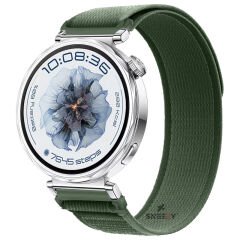 Huawei Watch GT5 41mm Uyumlu Kordon Trail Loop Cırtlı Yumuşak Kumaş Şık Kordon Haki