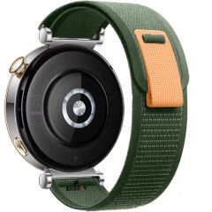 Huawei Watch GT5 41mm Uyumlu Kordon Trail Loop Cırtlı Yumuşak Kumaş Şık Kordon Haki