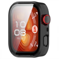 Huawei Watch Fit 4 Pro Kasa Uyumlu Kılıf Sert PC Kasa ve Ekran Koruyucu Kılıf Siyah