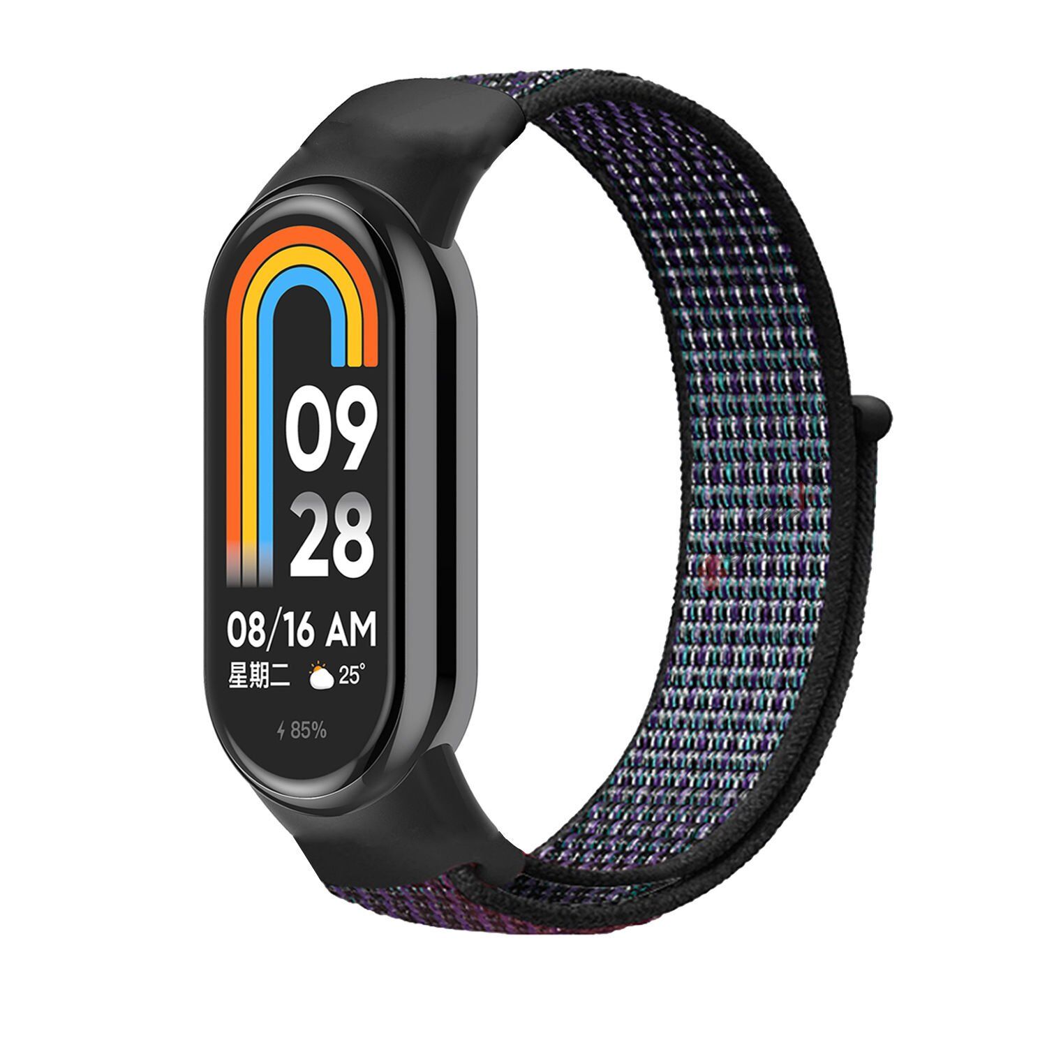 Xiaomi Mi Band 8 İle Uyumlu Hasır Nylon Akıllı Bileklik Kordon - Saat Kordonu