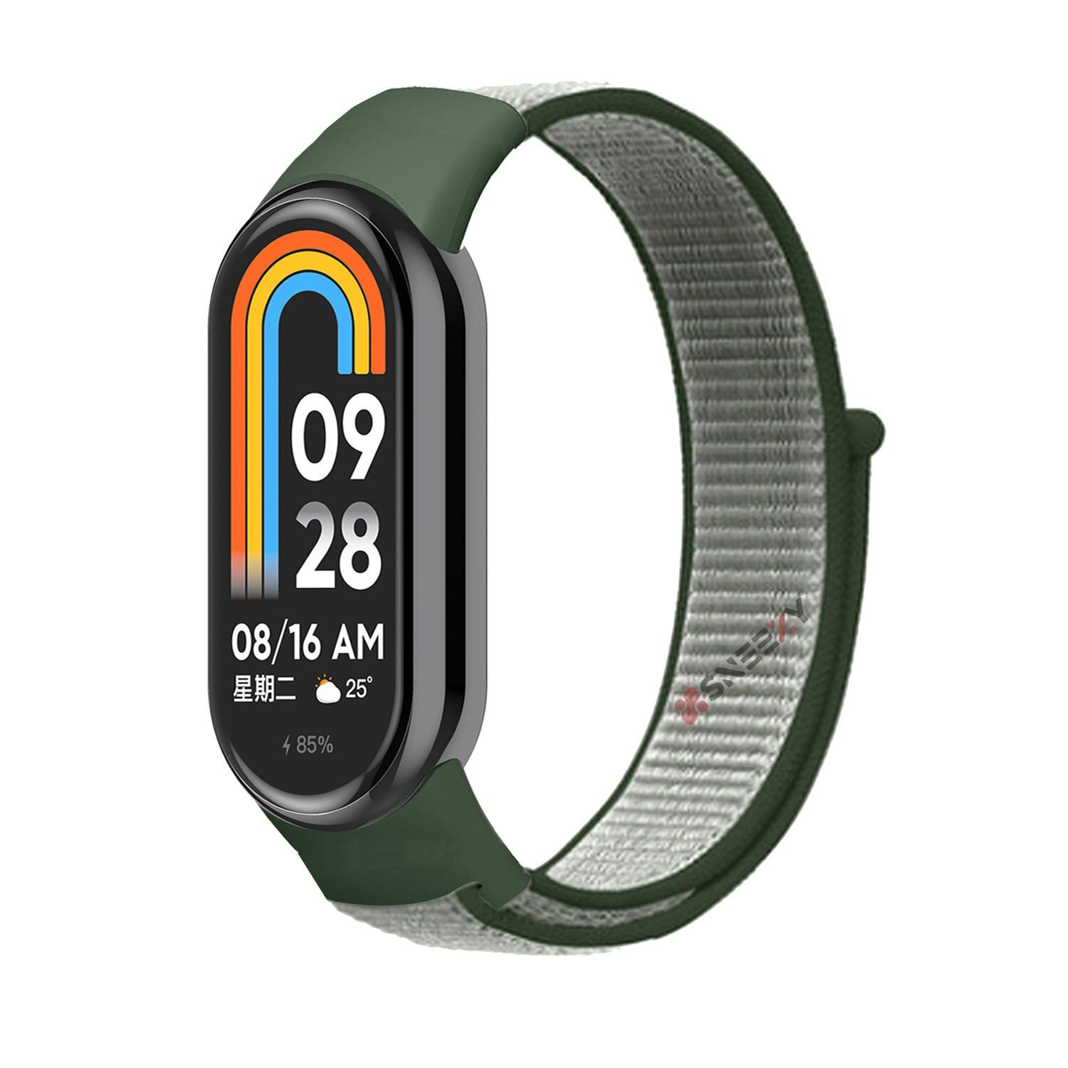 Xiaomi Mi Band 8 İle Uyumlu Hasır Nylon Akıllı Bileklik Kordon - Saat Kordonu