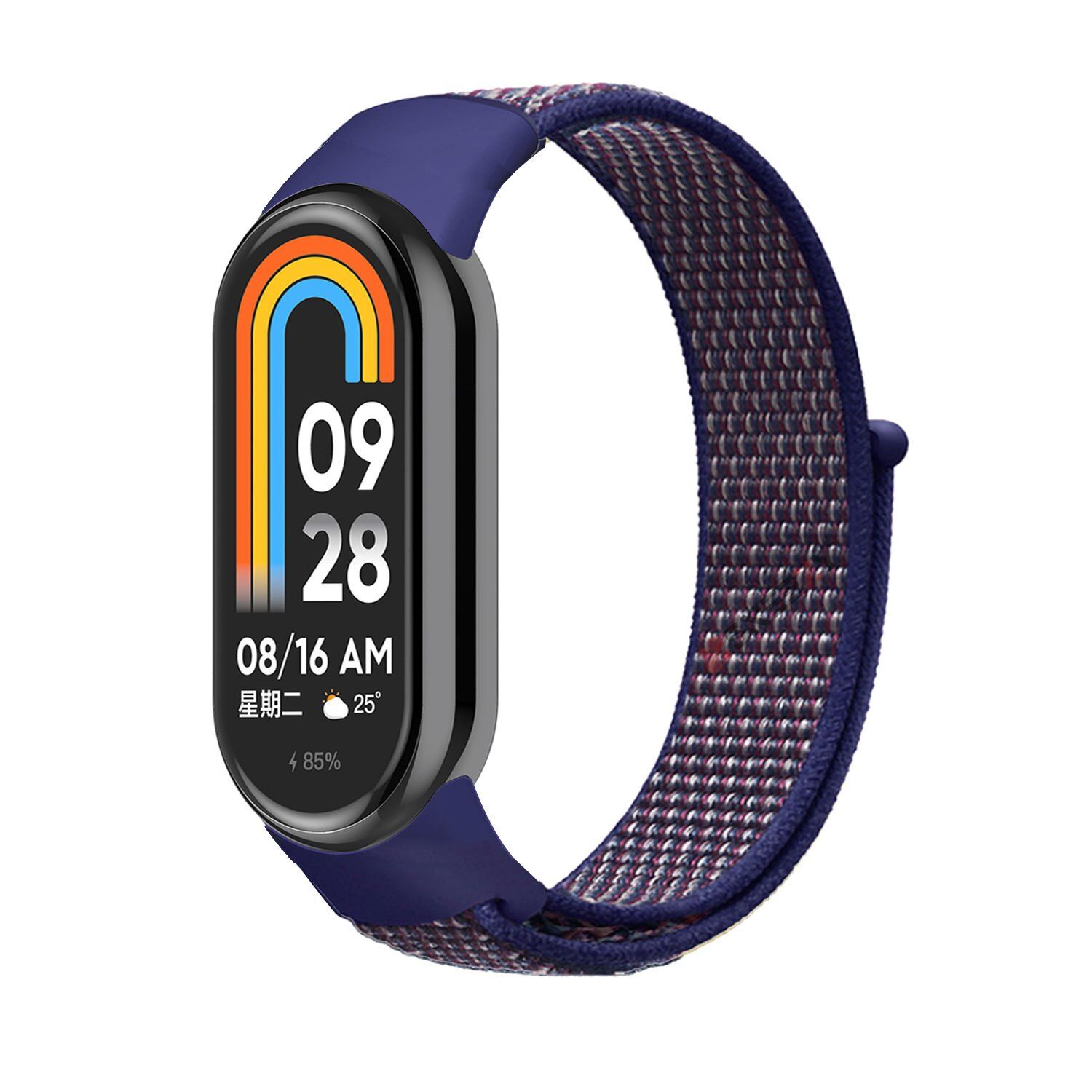 Xiaomi Mi Band 8 İle Uyumlu Hasır Nylon Akıllı Bileklik Kordon - Saat Kordonu