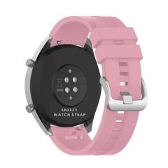 Huawei Watch GT2 Elite-Sport-Classic 46mm-GT2 Pro 22mm Uyumlu NovaGT Supreme Silikon Kordon Pembe