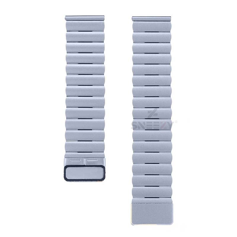 Sneezy Xiaomi Watch S1 -S1 Active -Mi Watch -Watch Color İle Uyumlu 22mm Clasp Manyetik Metal Kordon Koyu Gri - Koyu Gri