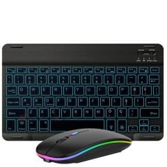 Honor Pad X9 RGB Işıklı Bluetooth & Wireless Türkçe Klavye Mouse Seti Siyah - Siyah