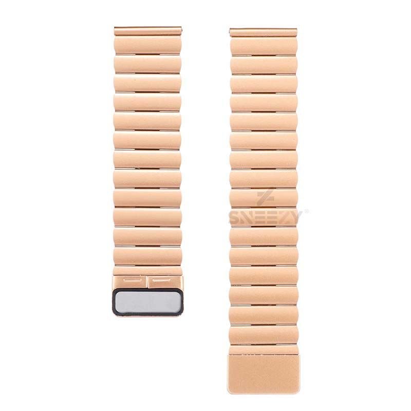 Sneezy Xiaomi Watch S1 -S1 Active -Mi Watch -Watch Color İle Uyumlu 22mm Clasp Manyetik Metal Kordon Rose Gold - Rose Gold