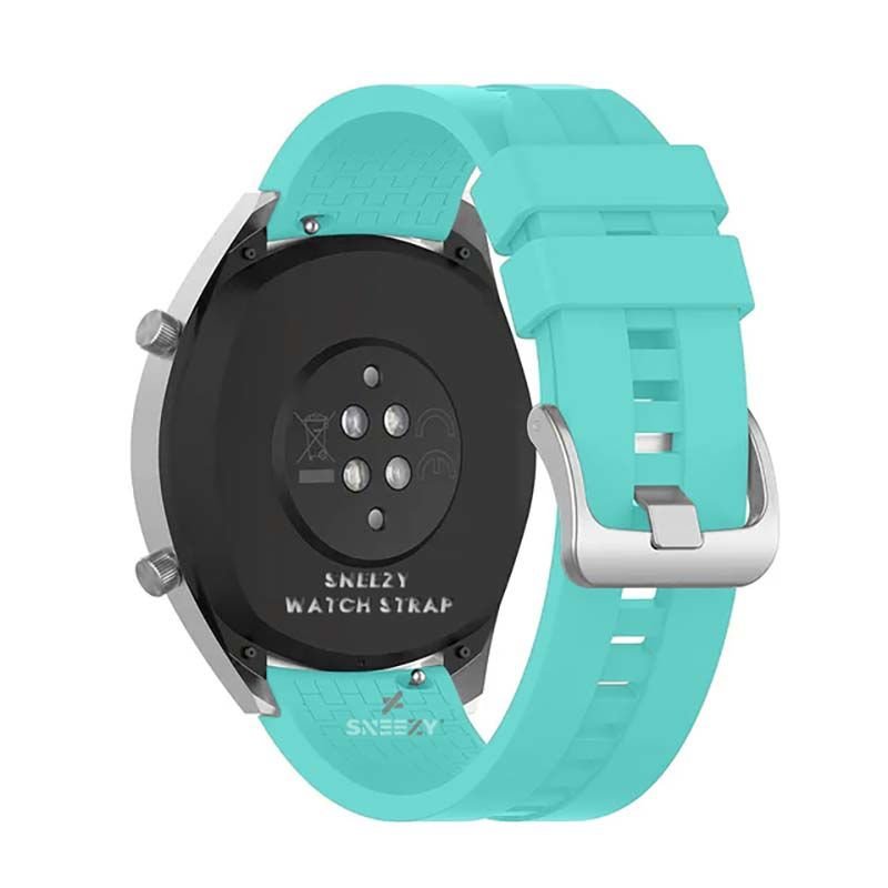 Huawei Watch GT2 Elite-Sport-Classic 46mm-GT2 Pro 22mm Uyumlu NovaGT Supreme Silikon Kordon Turkuaz