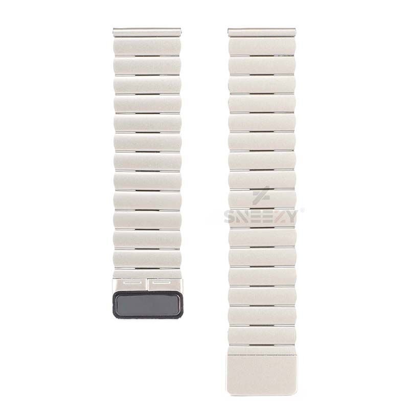 Sneezy Xiaomi Watch S1 -S1 Active -Mi Watch -Watch Color İle Uyumlu 22mm Clasp Manyetik Metal Kordon Starlight - Starlight