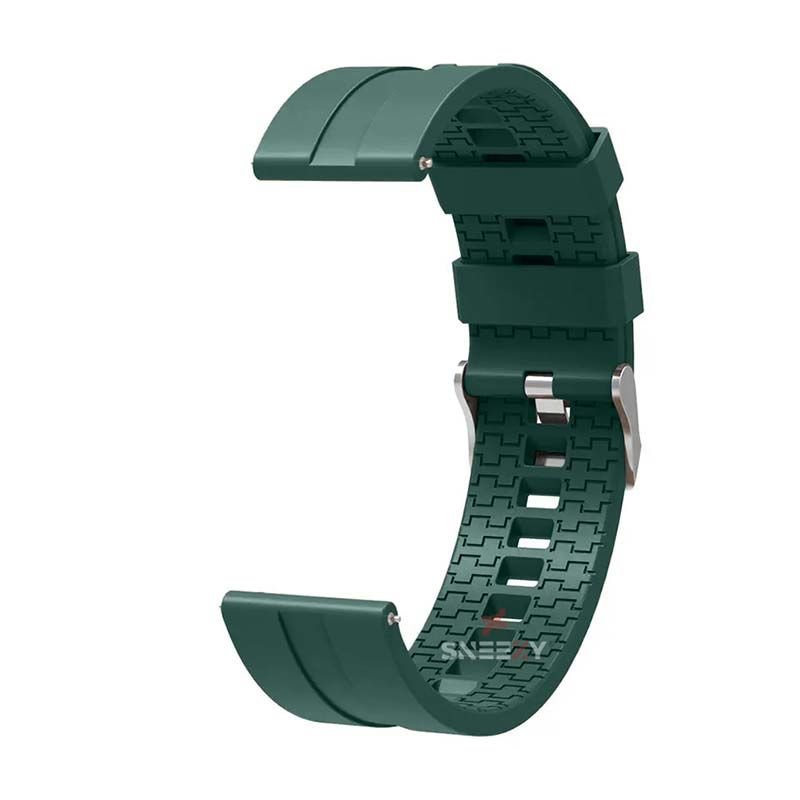 Huawei Watch GT Runner-Sport 46mm- GT2 E 22mm Uyumlu NovaGT Supreme Silikon Kordon Haki