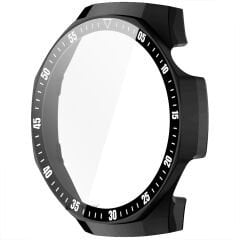 Huawei Watch GT5 Pro 46mm Kasa Uyumlu Kılıf Sert PC Kasa ve Ekran Koruyucu Kılıf Füme