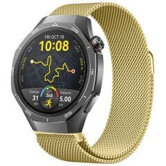 Huawei Watch GT5 Pro 46mm Uyumlu Manyetik Milanese Loop Metal Kordon
