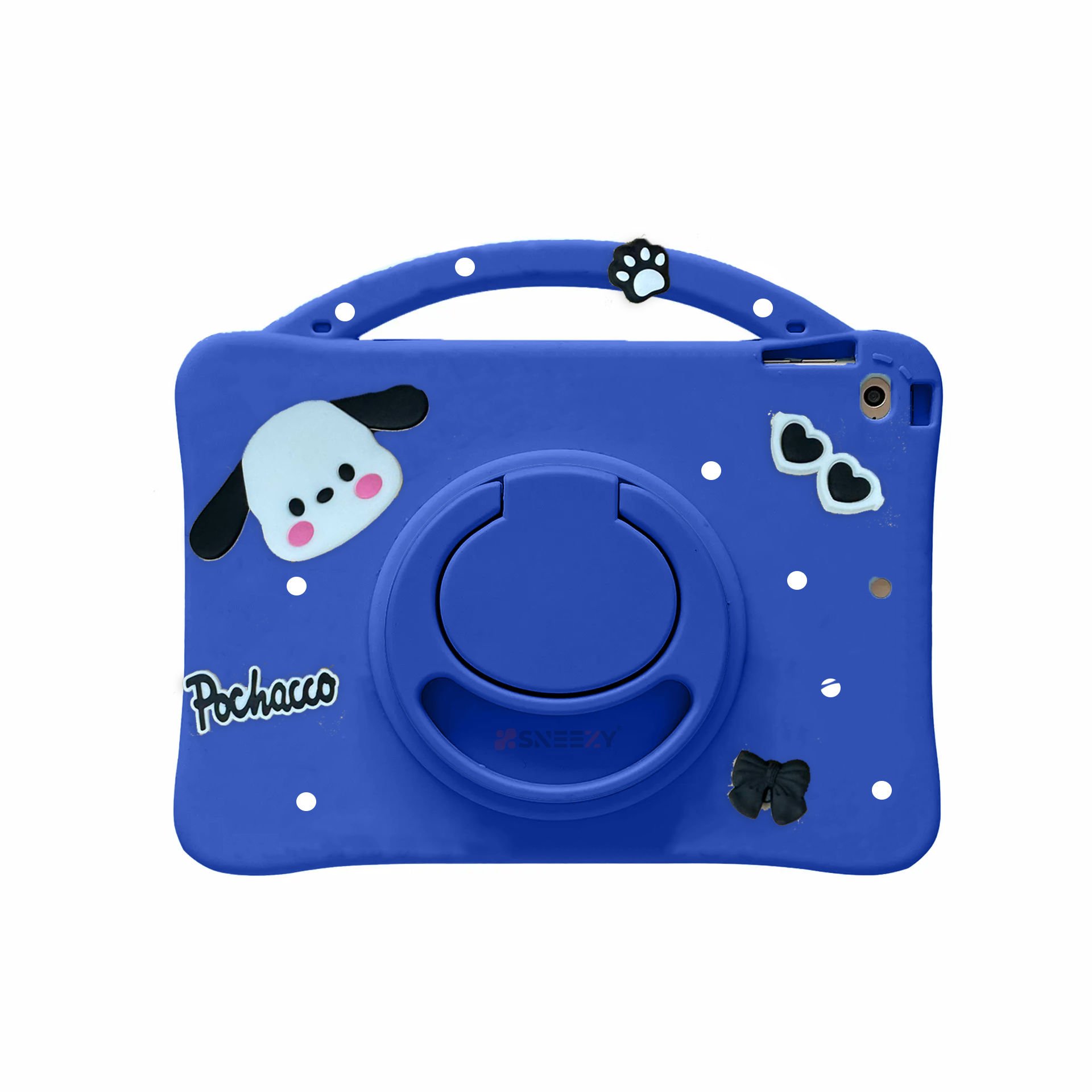 Samsung Tab S6 Lite P610 10.4 İnç Jolly Döner Standlı Kids Çocuk Tablet Kılıfı Lacivert - Lacivert