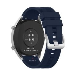 Huawei Watch GT Runner-Sport 46mm- GT2 E 22mm Uyumlu NovaGT Supreme Silikon Kordon Lacivert
