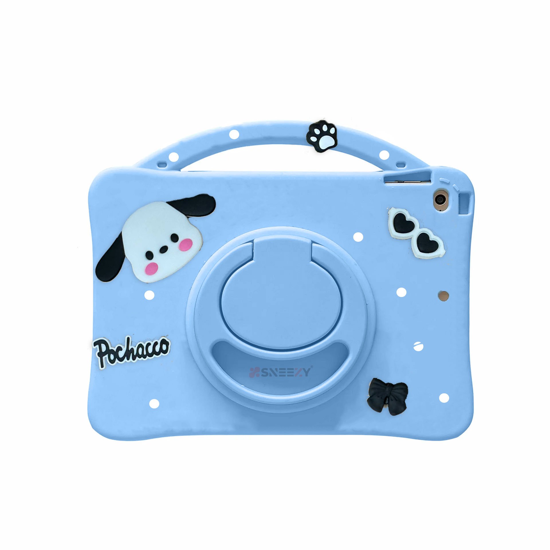 Samsung Tab S6 Lite P610 10.4 İnç Jolly Döner Standlı Kids Çocuk Tablet Kılıfı Mavi - Mavi