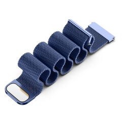 Huawei Watch GT5 Pro 46mm Uyumlu Manyetik Milanese Loop Metal Kordon Lacivert