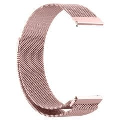 Huawei Watch GT5 Pro 46mm Uyumlu Manyetik Milanese Loop Metal Kordon Pembe