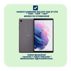 Samsung Tab A7 Lite T220 8.7 İnç Jolly Döner Standlı Kids Çocuk Tablet Kılıfı Lila - Lila