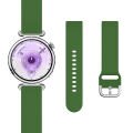 Huawei Watch GT6 41mm İle Uyumlu Yumuşak PureLux Soft Tokalı Silikon Kordon Haki