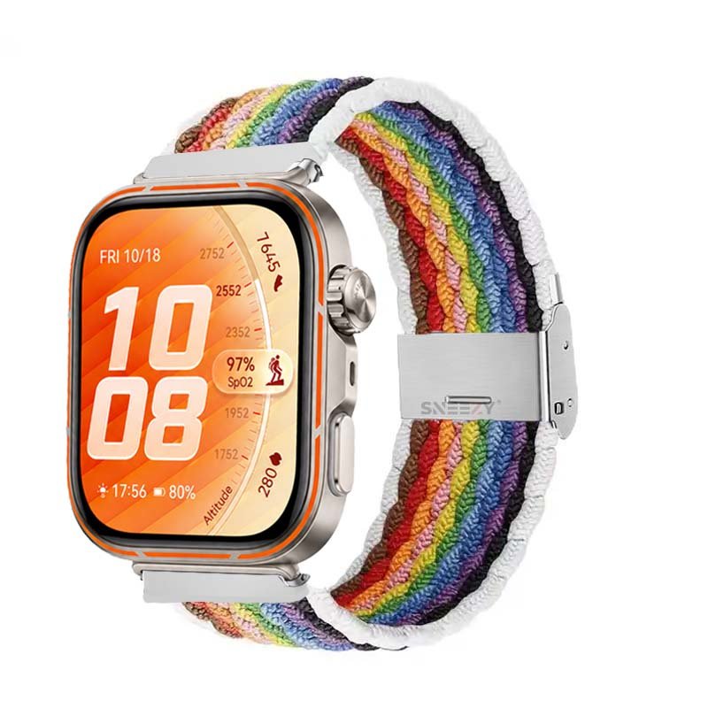 Huawei Watch Fit 5 Pro İle Uyumlu Metal Klipsli Solo Fiberlink Yumuşak Kumaş Örgü Kordon