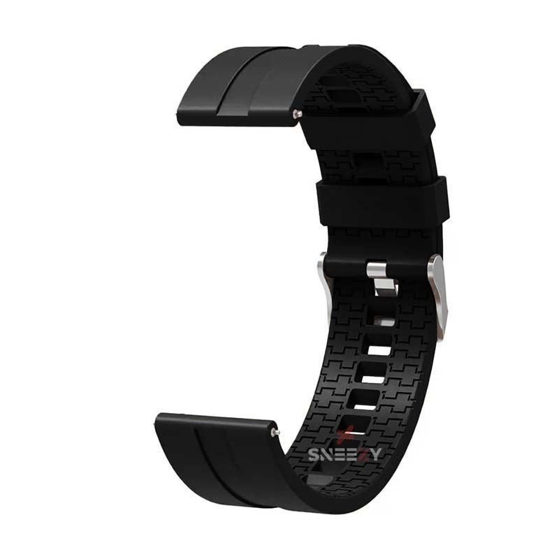 Huawei Watch GT Runner-Sport 46mm- GT2 E 22mm Uyumlu NovaGT Supreme Silikon Kordon Siyah