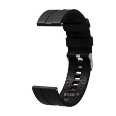 Huawei Watch GT Runner-Sport 46mm- GT2 E 22mm Uyumlu NovaGT Supreme Silikon Kordon Siyah