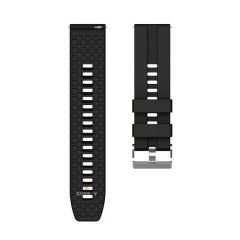 Huawei Watch GT Runner-Sport 46mm- GT2 E 22mm Uyumlu NovaGT Supreme Silikon Kordon Siyah