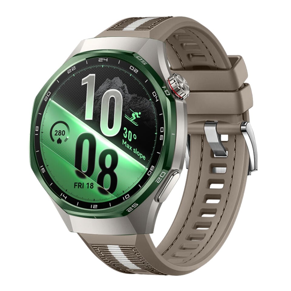 Huawei Watch GT7 Pro 46mm İle Uyumlu SportStripe Örgü Desen Metal Tokalı Silikon Akıllı Saat Kordonu