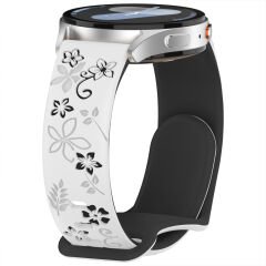Huawei Watch GT2 GT3 42mm İle Uyumlu FloraFlex Çiçek Desenli Silikon Kordon