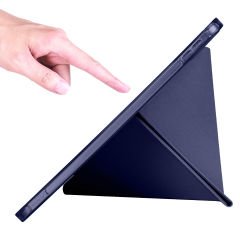 İpad 10.Nesil 10.9 inç 2022 Uyumlu Üçgen Katlanabilir Kalemlikli Yatay Dikey Standlı Akıllı Kılıf Lacivert - Lacivert