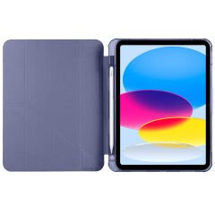 İpad 10.Nesil 10.9 inç 2022 Uyumlu Üçgen Katlanabilir Kalemlikli Yatay Dikey Standlı Akıllı Kılıf Lavanta - Lavanta