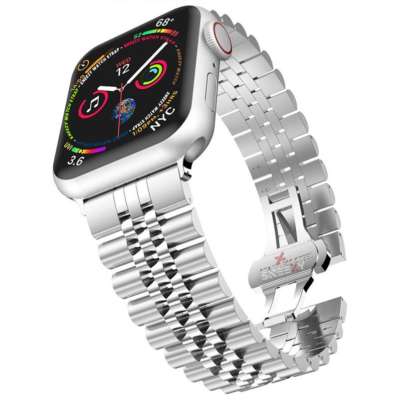 Apple Watch Ultra Seri 49mm Uyumlu Ironmesh Döküm Çelik Metal Kordon Gümüş