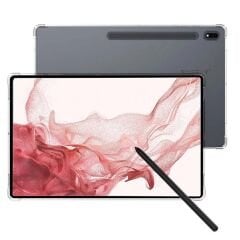 Samsung Tab S9 Plus X810 12.4 İnç Kılıf ShockArmor Clear Köşe korumalı şeffaf tablet kılıfı