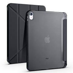 İpad 10.Nesil 10.9 inç 2022 Uyumlu Üçgen Katlanabilir Kalemlikli Yatay Dikey Standlı Akıllı Kılıf Siyah - Siyah