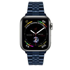 Apple Watch Ultra Seri 49mm Uyumlu Ironmesh Döküm Çelik Metal Kordon Lacivert