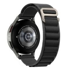 Samsung Galaxy Watch 4 40-42-44-46mm Uyumlu 20mm Frost Alpine Loop Kordon Siyah - Siyah