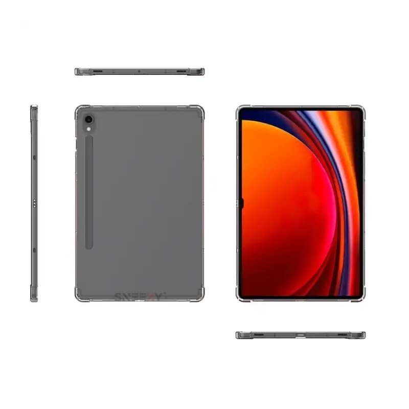 Samsung Tab S8 Plus SM-X800 12.4 İnç Kılıf ShockArmor Clear Köşe korumalı şeffaf tablet kılıfı