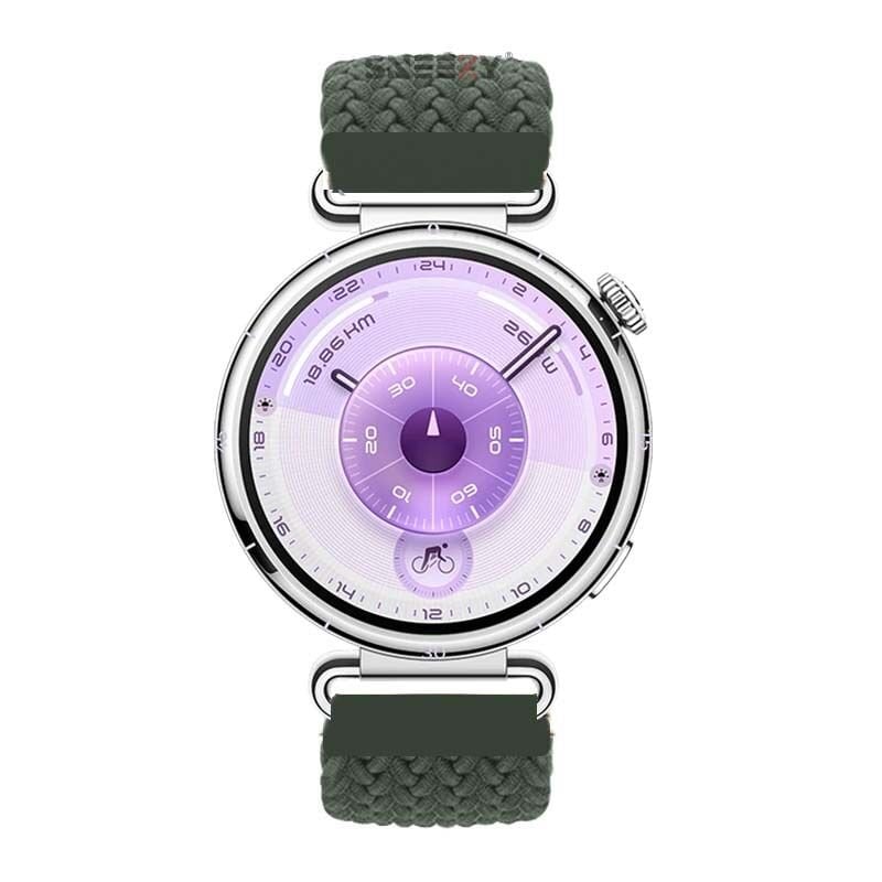 Sneezy Huawei Watch GT6 41mm İle Uyumlu FiberLink Manyetik Tokalı Kumaş Örgü Kordon