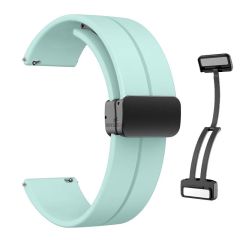 Huawei Watch GT5 46mm Uyumlu Kordon Manyetik Tokalı Yumuşak Soft Silikon Kordon Su yeşili