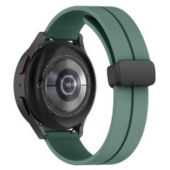 Huawei Watch GT5 46mm Uyumlu Kordon Manyetik Tokalı Yumuşak Soft Silikon Kordon Haki