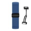 Sneezy Huawei Watch GT6 41mm İle Uyumlu FiberLink Manyetik Tokalı Kumaş Örgü Kordon Mavi