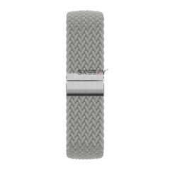 Sneezy Samsung Galaxy Watch 5 Pro R-920 İle Uyumlu 20mm Metal Klips Solo Fiberlink Örgü Kordon Gri - Gri