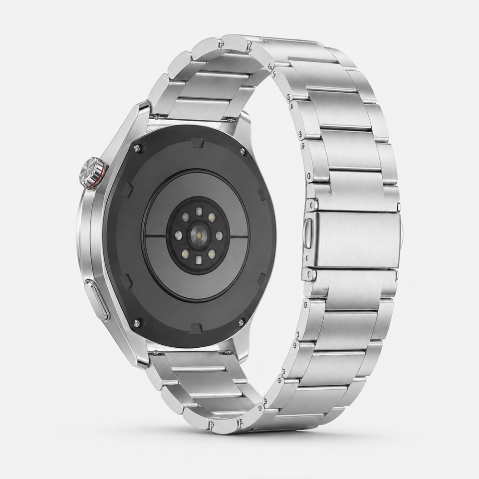Huawei Watch GT6 Pro 46mm İle Uyumlu Katlanır Klipsli Paslanmaz Çelik Saat Kordonu