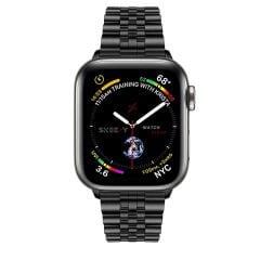 Apple Watch 42mm 44mm 45mm 1 2 3 4 5 6 7 8 Se Seri Uyumlu Ironmesh Döküm Çelik Metal Kordon Siyah