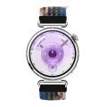Sneezy Huawei Watch GT6 41mm İle Uyumlu FiberLink Manyetik Tokalı Kumaş Örgü Kordon Siyah - Turuncu