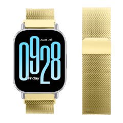 Redmi Watch 5 Active Redmi 5 Lite Uyumlu Kordon Manyetik Milanese Loop Metal Kordon Gold