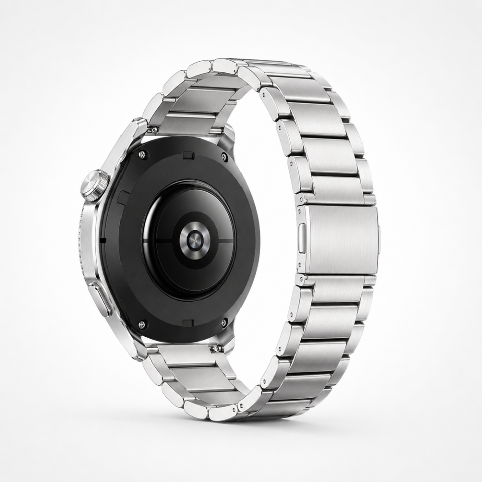 Huawei Watch GT5 46mm İle Uyumlu Katlanır Klipsli Paslanmaz Çelik Saat Kordonu