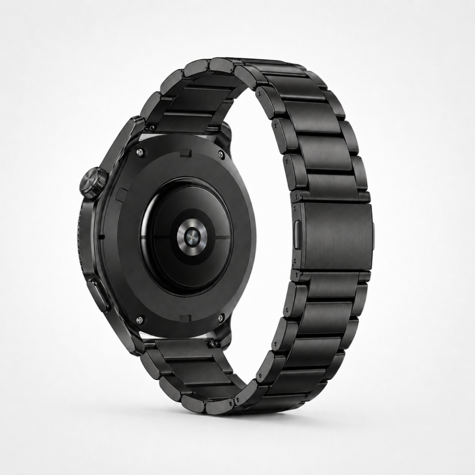 Huawei Watch GT5 46mm İle Uyumlu Katlanır Klipsli Paslanmaz Çelik Saat Kordonu