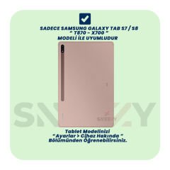 Samsung Tab S7 SM-T870 11 İnç Kılıf ShockArmor Clear Köşe korumalı şeffaf tablet kılıfı
