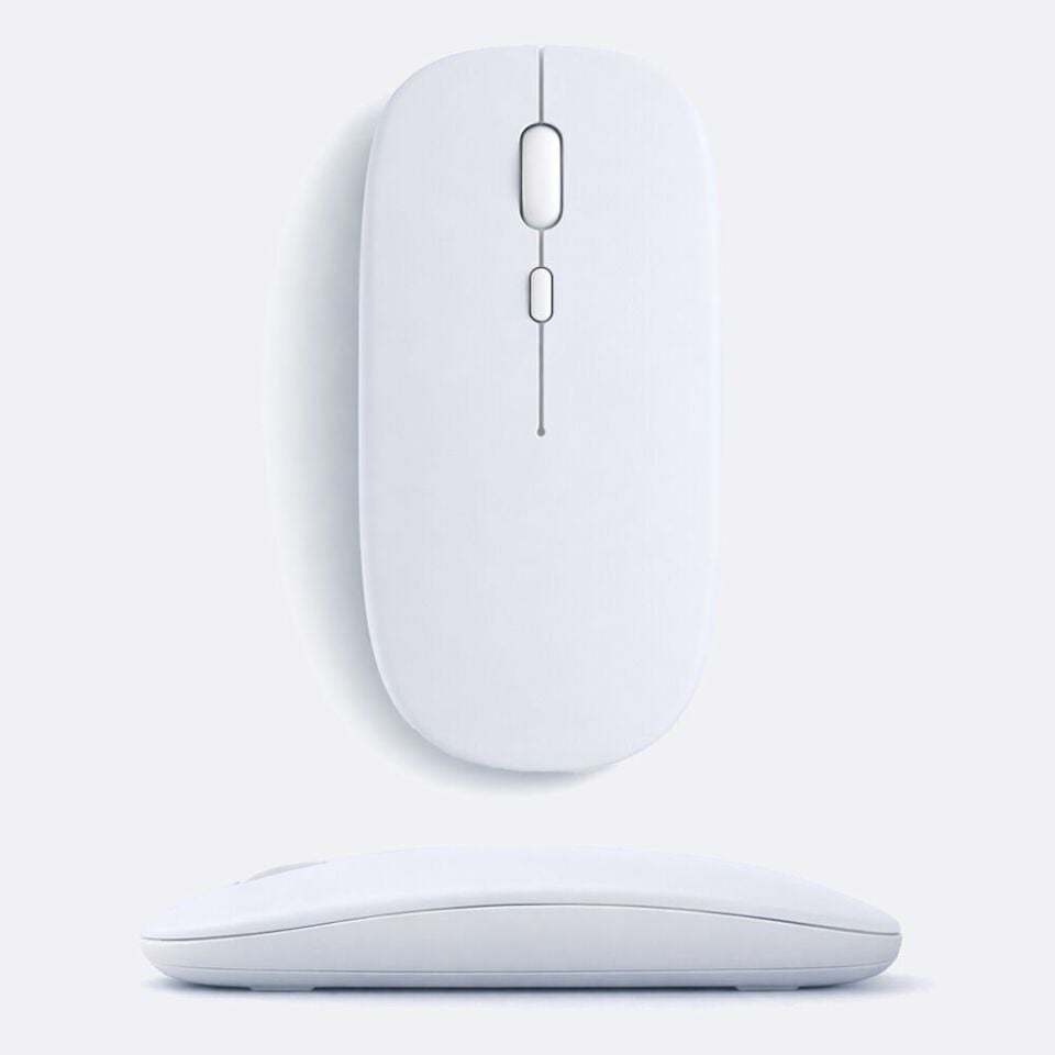 MacBook iPad Uyumlu Bluetooth Şarjlı Mouse USB Dongle Şarj Kablosu Dahil Sessiz İnce ve Taşınabilir