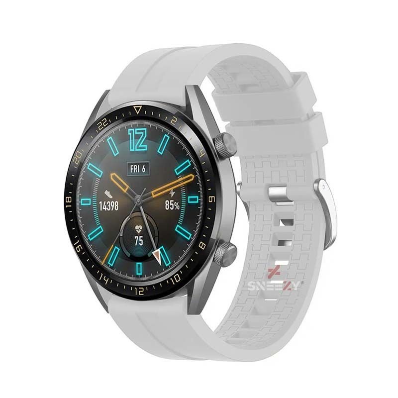 Huawei Watch 4 46mm-Watch 4 Pro 22mm Uyumlu NovaGT Supreme Silikon Kordon Beyaz
